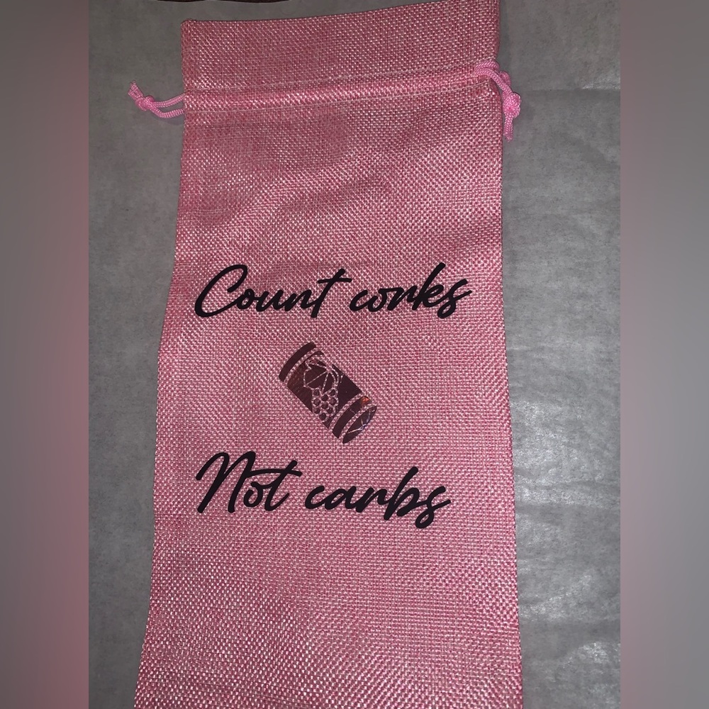 Hand designed wine bag